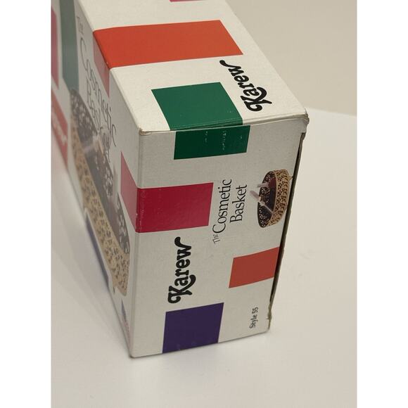 Vintage Karew “The Cosmetic Basket” Gold Footed Bathroom Vanity Tray Made In USA - Picture 13 of 14